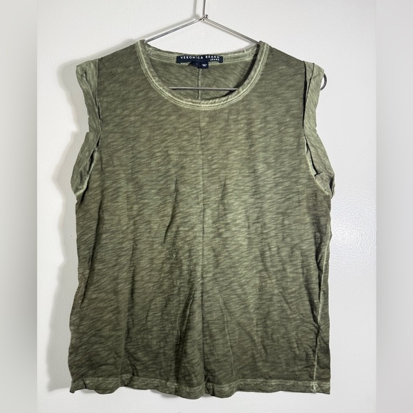 Veronica Beard Olive Green Women's sleeveless T-shirt.L - Picture 1 of 3